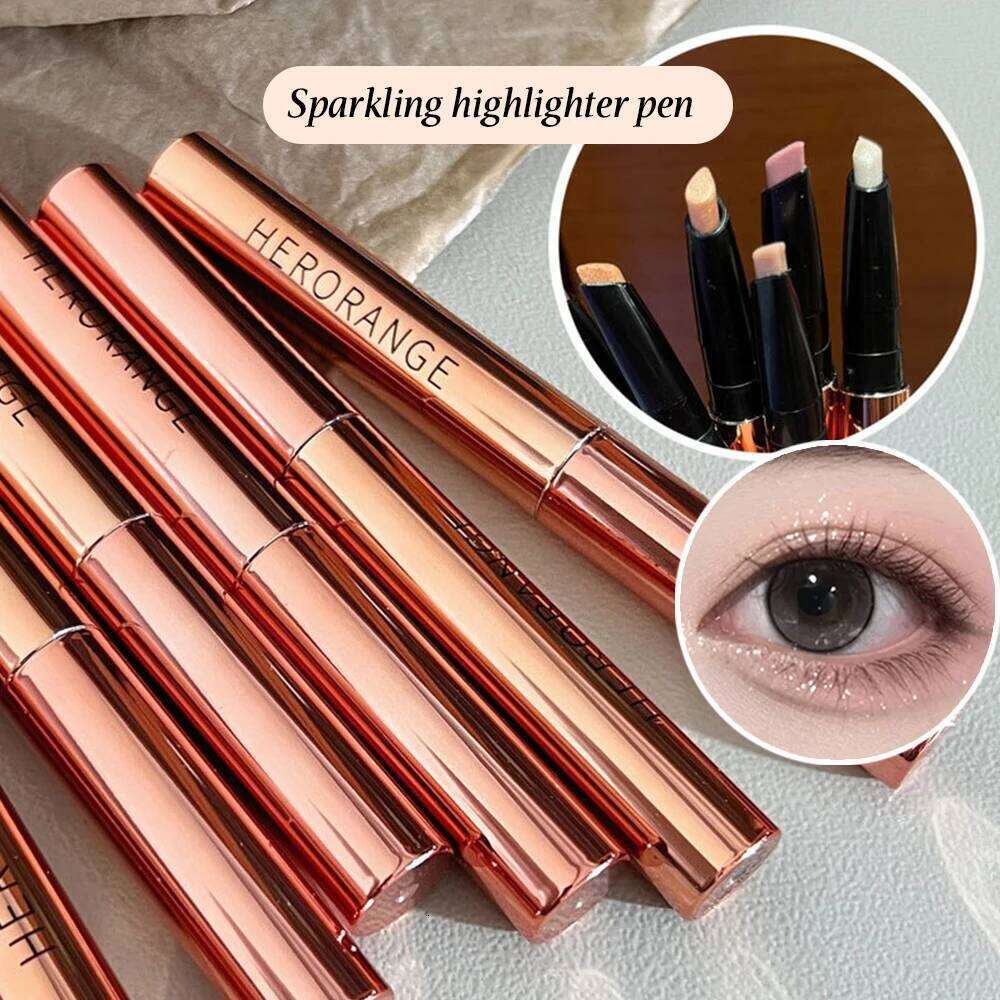 HERORANGE Highlighter Pearlescent Pen Shimmering lti-pose Silkworm Eyeshadow Stick X250726