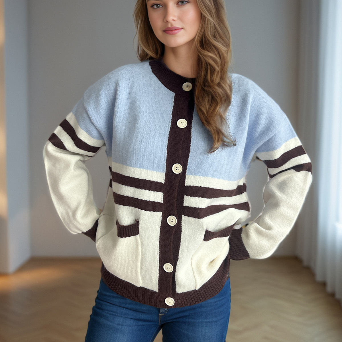 hot Free shipping designer sweater for women Casual and fashionable sweater simple and slim fit knit base sweater