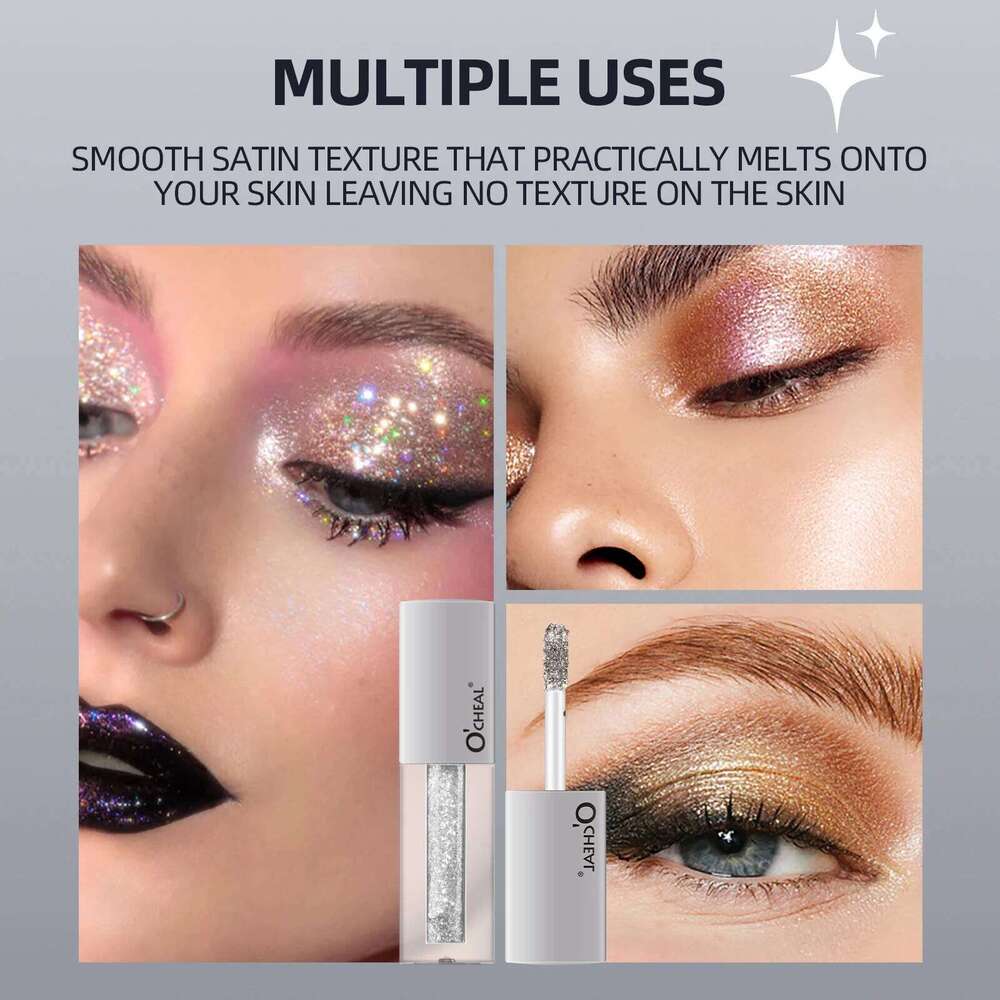 Ocheal Liquid Eyeshadow Pearlescent Shimmer Long Lasting Pearly Fine Sparkling Sequins Eye Shadow Highlighter Quick Drying X250726