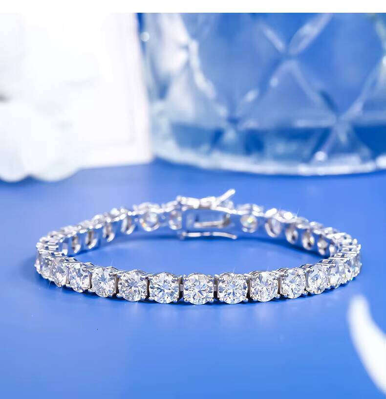 Tennis Chain 2-5mm Full Set Silicon Stone Bracelet S Sier Plated Light Design, Elevating the Sense of Both