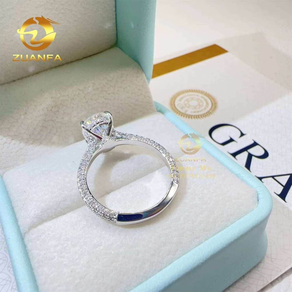 10k 14k Solid White Gold Wedding Bridal Jewelry Gorgeous Boutique 3CT Pear FL Moissanite Dia Engagement Band Ring Women