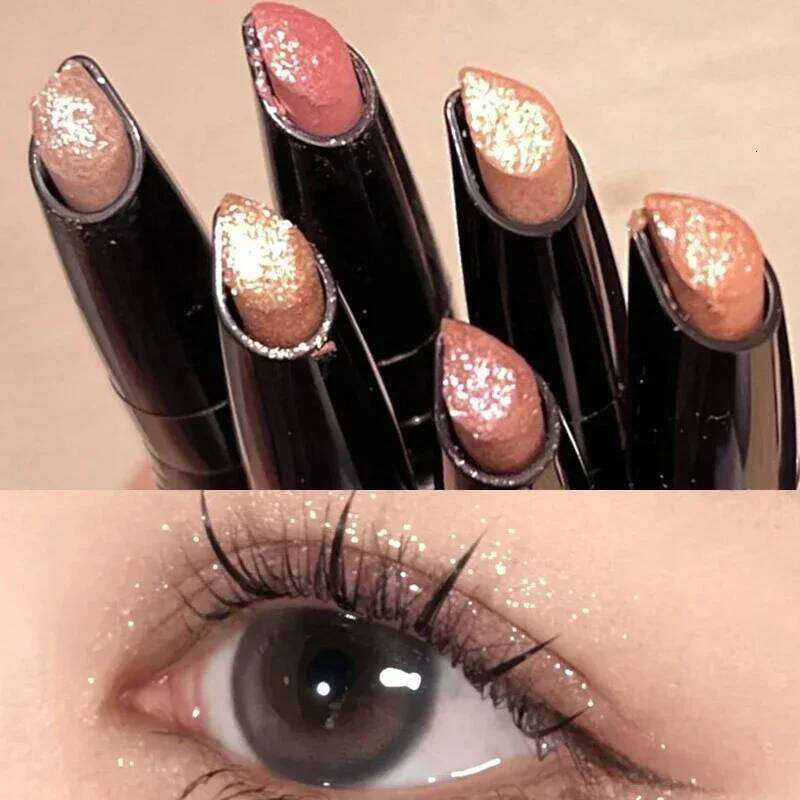 Pearlescent Eye Shadow Stick Shimmering Clear Sparkle Dia Lying Silkworm Pencil Long Lasting Glitter for Eyes Korean Makeup X250726
