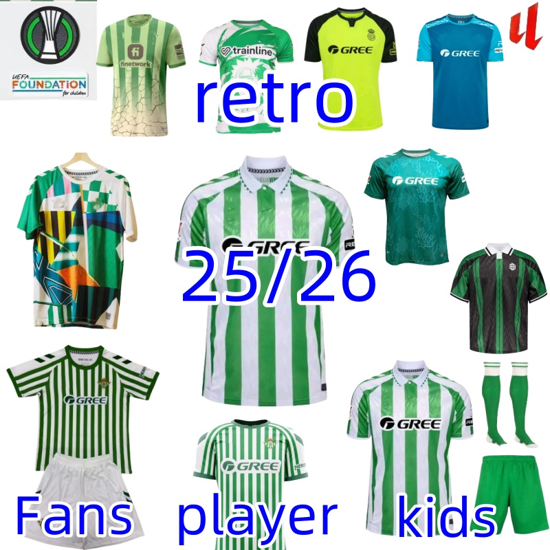 24 25 Re Betis Soccer Jerseys 2025 ANTONY ISCO Vitor Roque WILLIAM P.FORNALS B.iglesias Camiseta De Futbol 88 89 speci home away RETRO Conference League