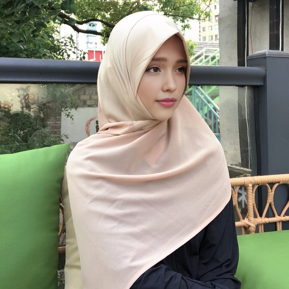 K1487 Cross-border hot selling solid color chiffon scarf long scarf shawl comfortable breathable spot wholesale