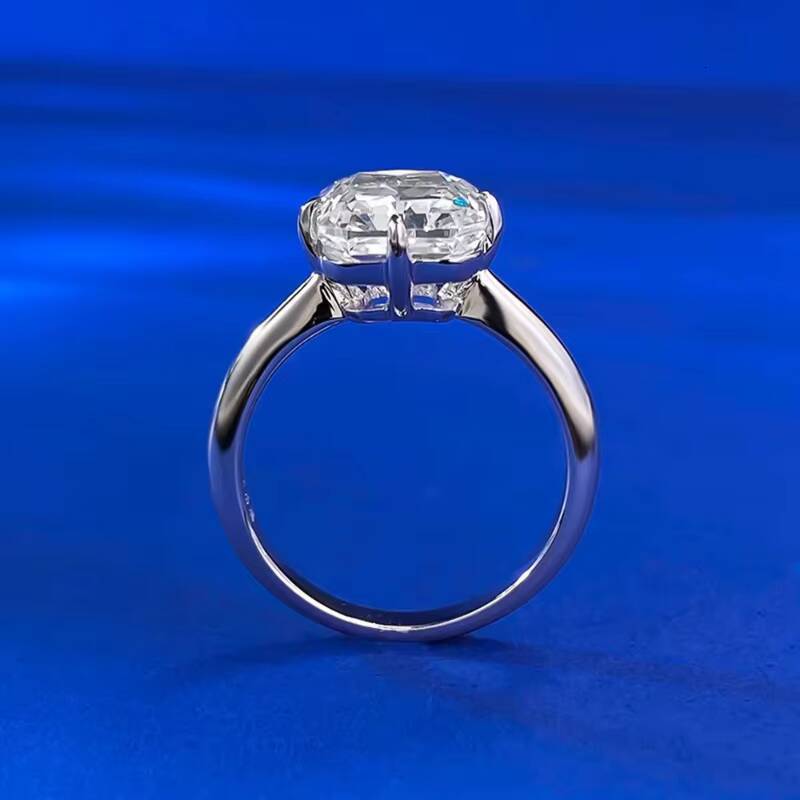 MEENOY Fashion 18K Gold Plated 925 Sterling Silver Lab Grown Sapphire ZIRCON Gemstone Engagement Wedding Ring
