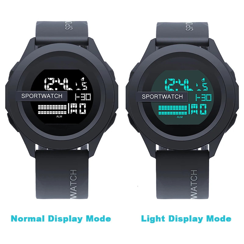 1KAZ Sport Watch for Men Military Digital Watch Stopwatch Luminous Date Week Waterproof Mens Clock Electronic Wristwatch 250724