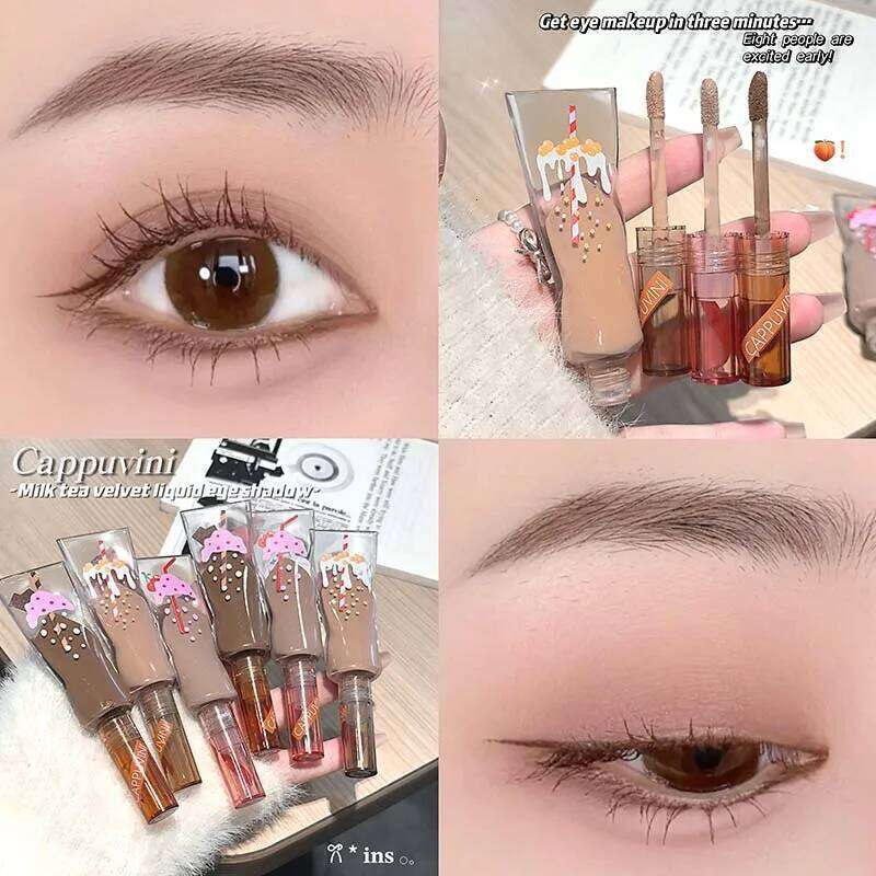 Cappuvini Veet Liquid - ted Milk Tea Brown, Soft Matte Finish, Buildable Neutral Eyeshadow Stick for Everyday Make X250726