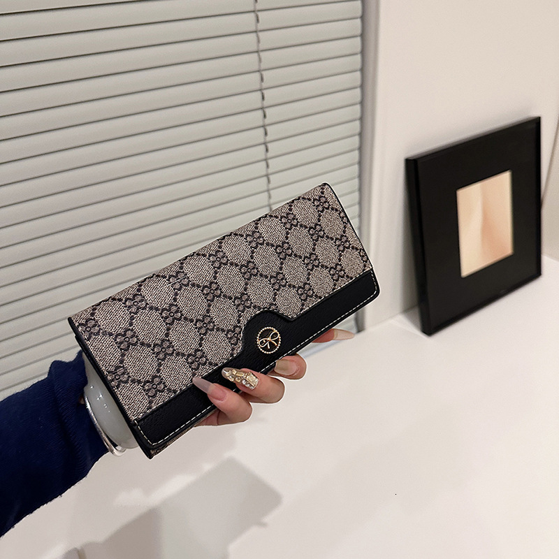 Designer Wallet High Quality Large-capacity Multi-card Slot Printed Wallets Retro Classic Long And Short Wallets