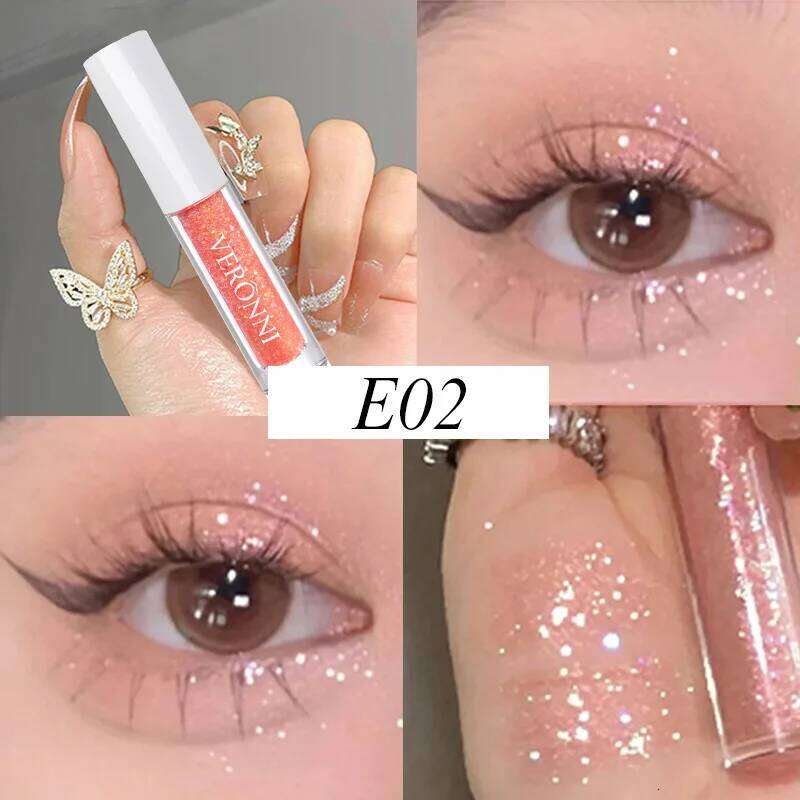 6 Colors Glitter Highlighter Liquid Eye Shadow Eyeliner Durable Waterproof Gold Shimmer Makeup Beauty Tool Cosmetics Maquille X250726