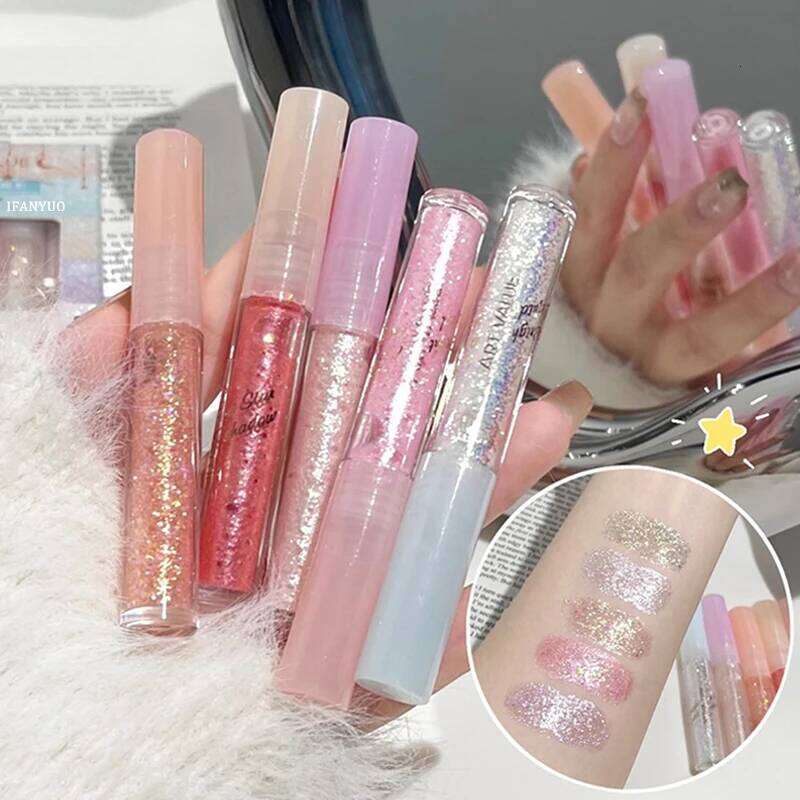 Glitter Blue Liquid Eyeshdaow Stick Kit Crystal Shimmer Shiny Water Highlighter Waterproof Dia Pink ple Sequins Eyeliner X250726