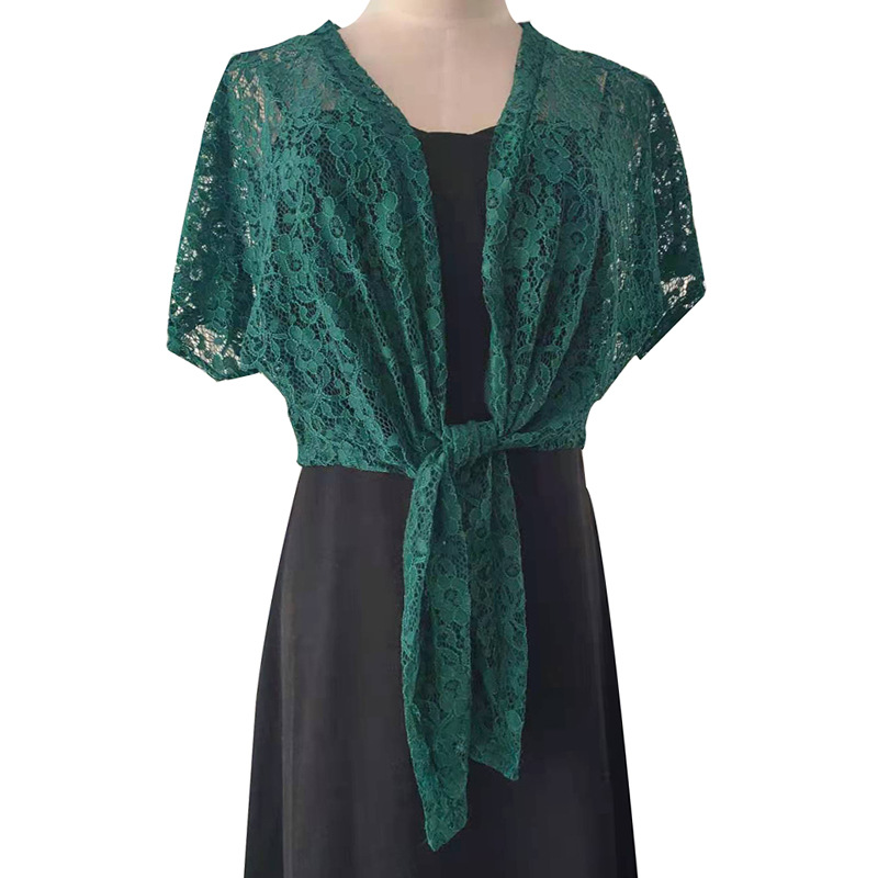 K1496 Lace cardigan shawl cheongsam dress shawl with skirt small waistcoat lace shawl for women