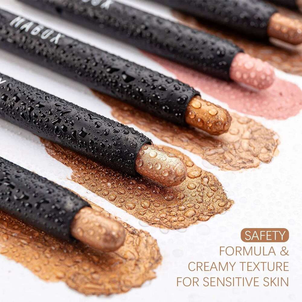 Pearlescent Double Ended Eyeshadow Stick with Brush Eyes Makeup Contour Tint Highlighters Pencil 2 in1 Glitter Eye Shadow X250726