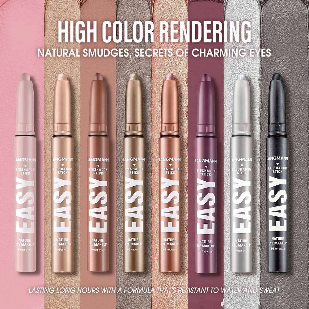 Metallic Pearlescent Eye Shadow Stick Shimmer Blue Cream Brighten Highlighter Eyeshadow Pen Waterproof Eyeliner Makeup X250727