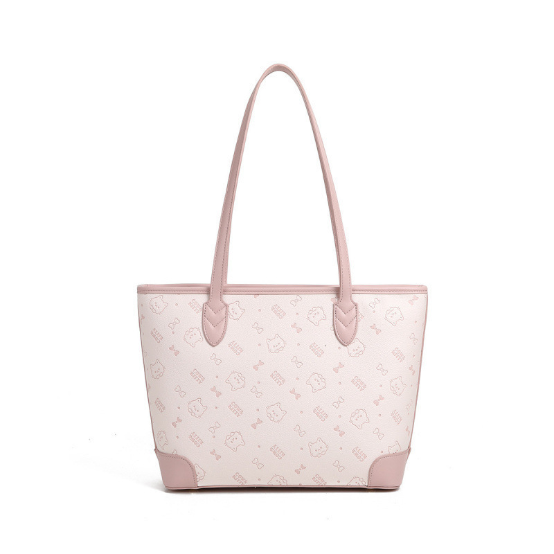 Designers Cute Cartoon Emed Tote Bag 2025 New Style Girly Versatile Large Capacity Commuter Student Shoulder Handbag