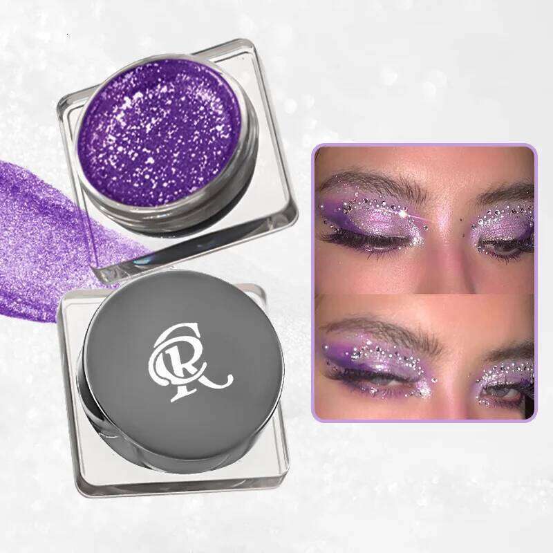 Monochrome ple yellow flash drill polarizing fine sequins highlight waterproof durable color eye shadow liquid X250726