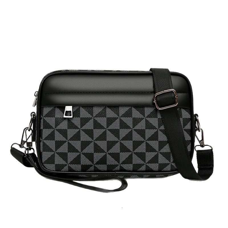 2025 New Outdoor Men's Backpack Beach Single-shoulder Crossbody Bag Trendy Texture Casual And Fashionable Printed Men's Backpack Small Squar