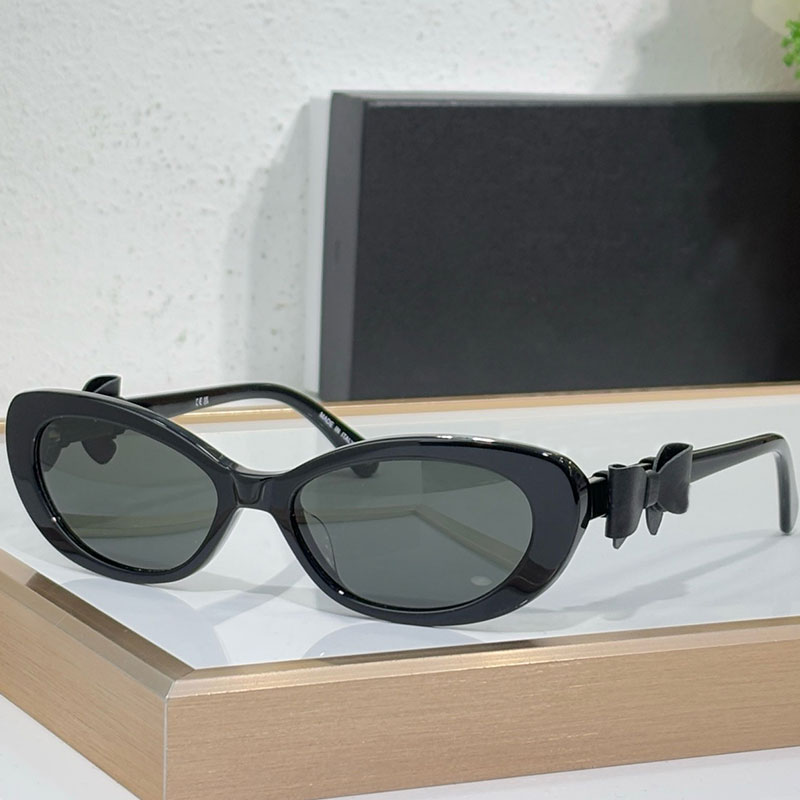 25SS Women Cat Eye Sunglasses 9181Q Fashion Womens Acetate Calfskin Bow Glasses Designer Womens Travel Sunglasses UV400 Protection Top Quality