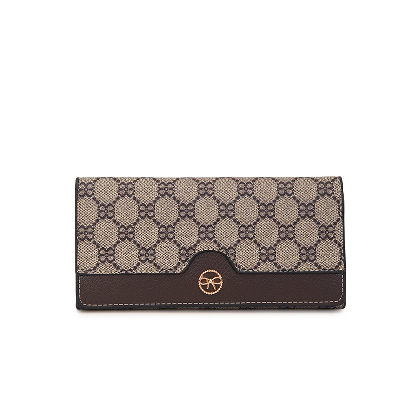 Designer Wallet High Quality Large-capacity Multi-card Slot Printed Wallets Retro Classic Long And Short Wallets