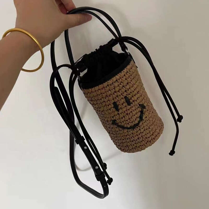 Smiley Woven New Handbag Fashion Simple Single Shoulder Crossbody Summer Versatile Phone Mini Bag
