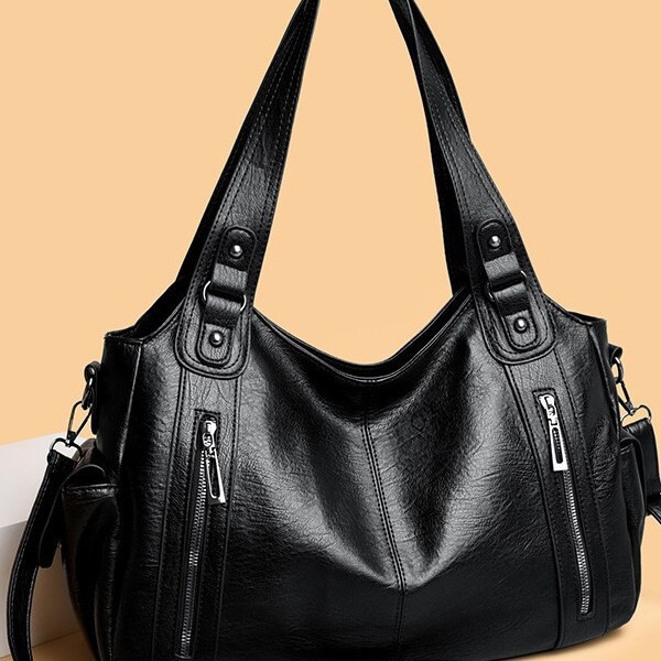 Designers Handbag European And American Retro Solid Color Simple Texture Shoulder Large Capacity Business Commute Versatile Casual Tote Bag