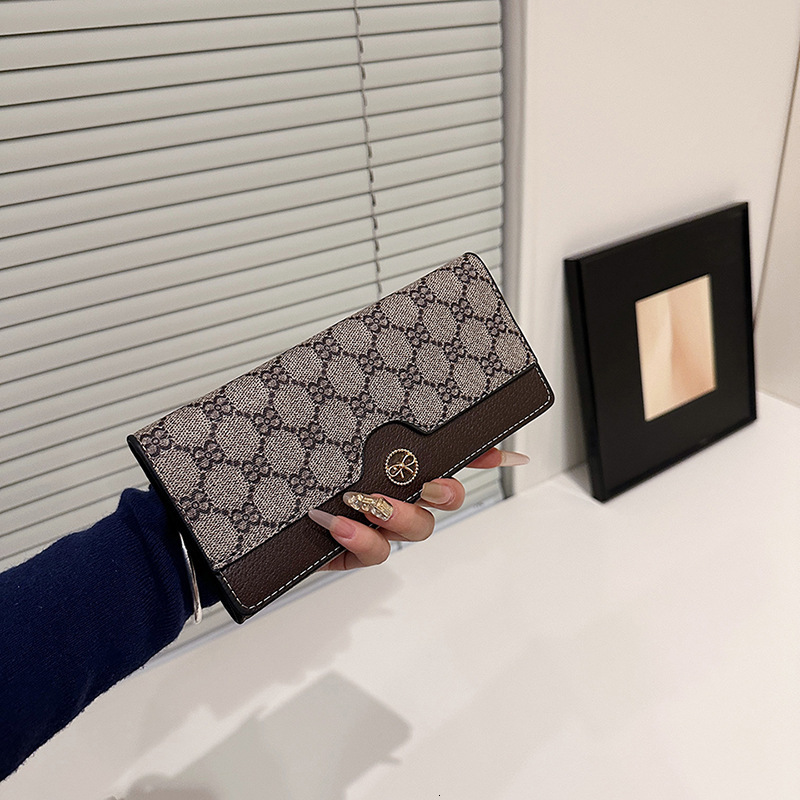 Designer Wallet High Quality Large-capacity Multi-card Slot Printed Wallets Retro Classic Long And Short Wallets