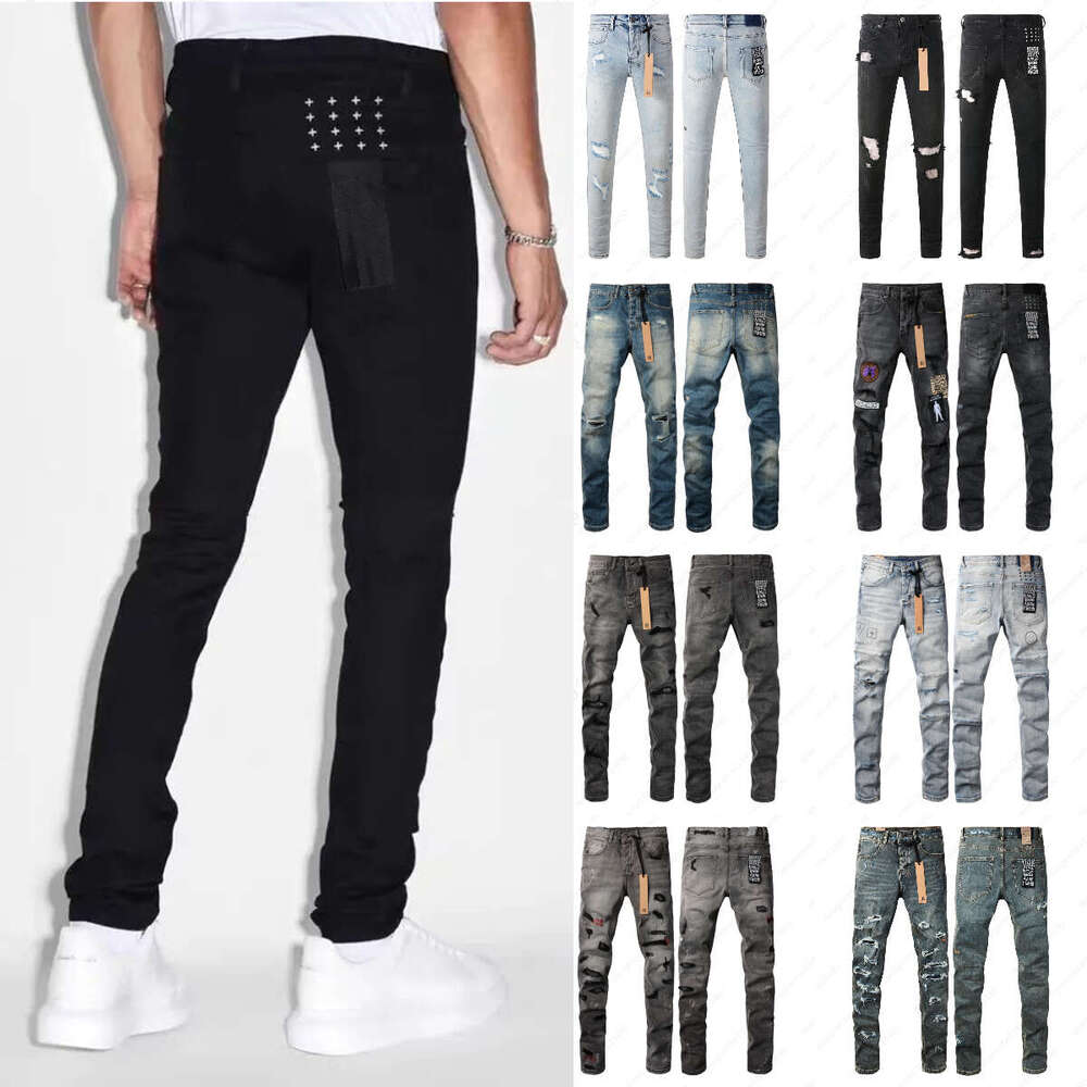 designer jeans mens Ripped Hole jeans ksubi denim pants quality Brand streetwear Skinny Slim Fit jean Luxury men clothes trendy Patch trousers kusbi jeans