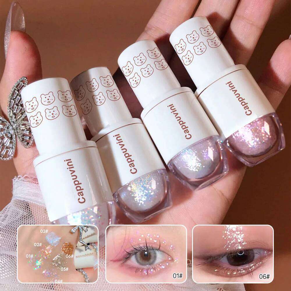 Cappuvini Liquid Eyeshadow High-Gloss Shiny Mermaid Pearl Tears Brightening Glitter Highlighter Quick Drying Eyeliner X250726