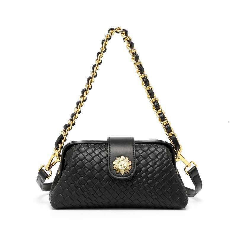 2025 Women Dumpling Woven Elegant Handbag Single Shoulder Underarm Pleated Crossbody Bag