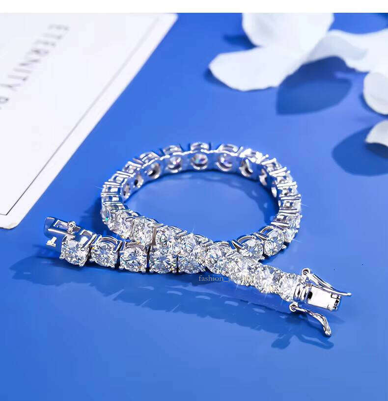 Tennis Chain 2-5mm Full Set Silicon Stone Bracelet S Sier Plated Light Design, Elevating the Sense of Both