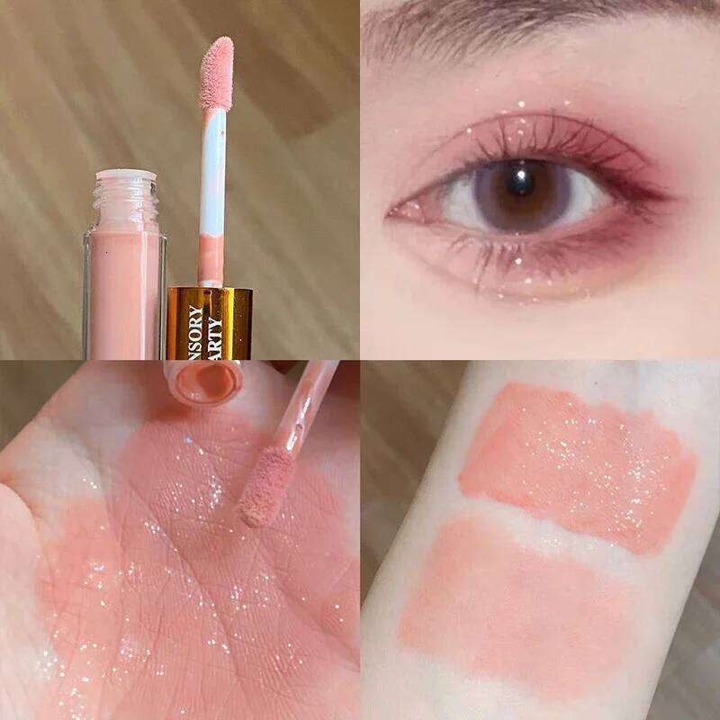 2 In 1 Double-head Dia Liquid Eyeshadow Brightening Lightweight Waterproof Matte Contour Blush Silkworm Glitter Eye Makeup X250726