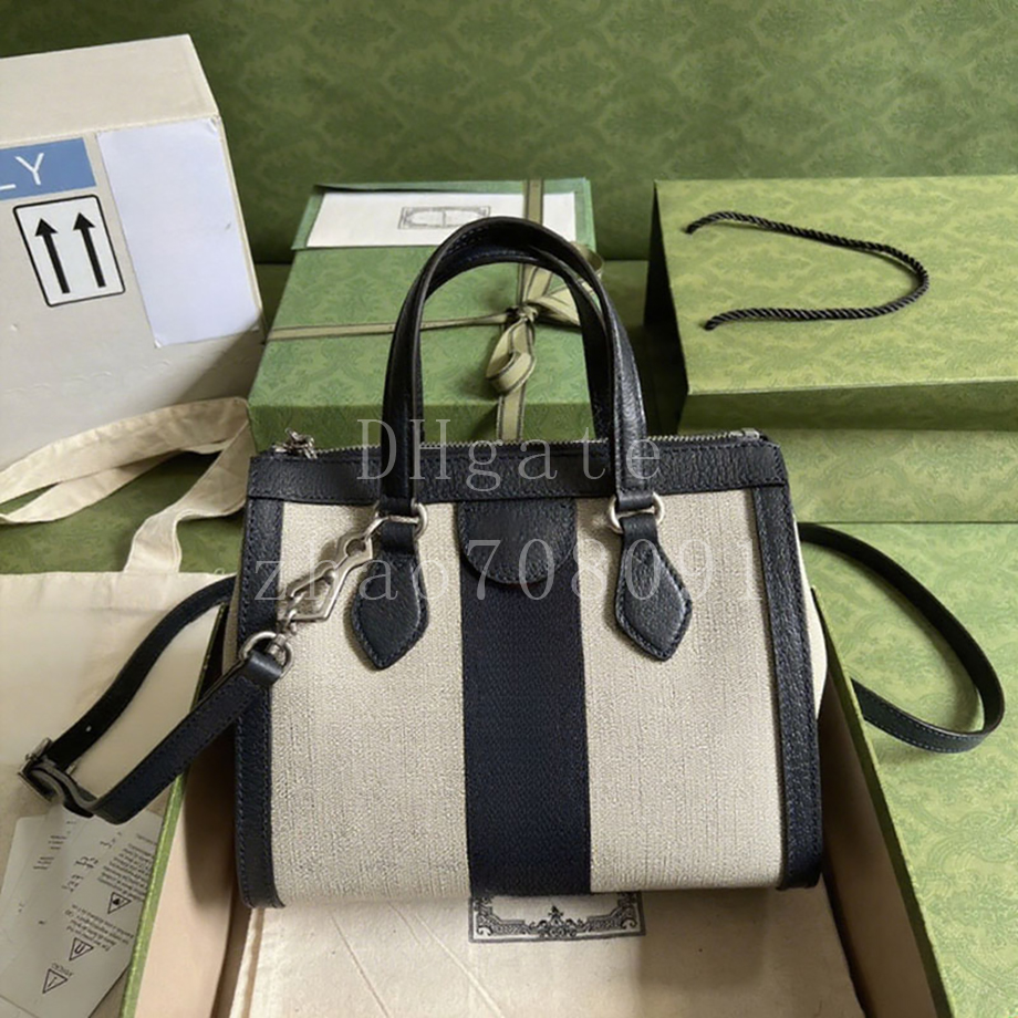 Canvas Leather Designer Tote Bag small size 24CM Diamond quality Luxury Shoulder Bag Handbag With Box 25G547551A