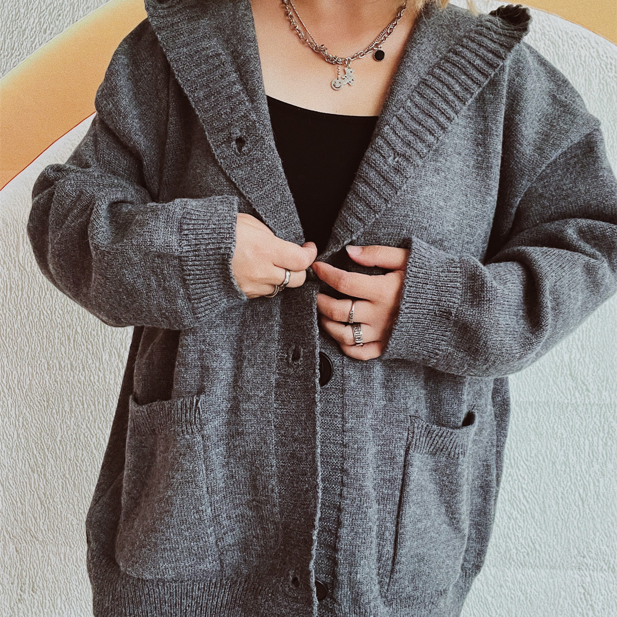 new Free shipping designer sweater for women Fashionable loose and simple sweater slimming knit base sweater