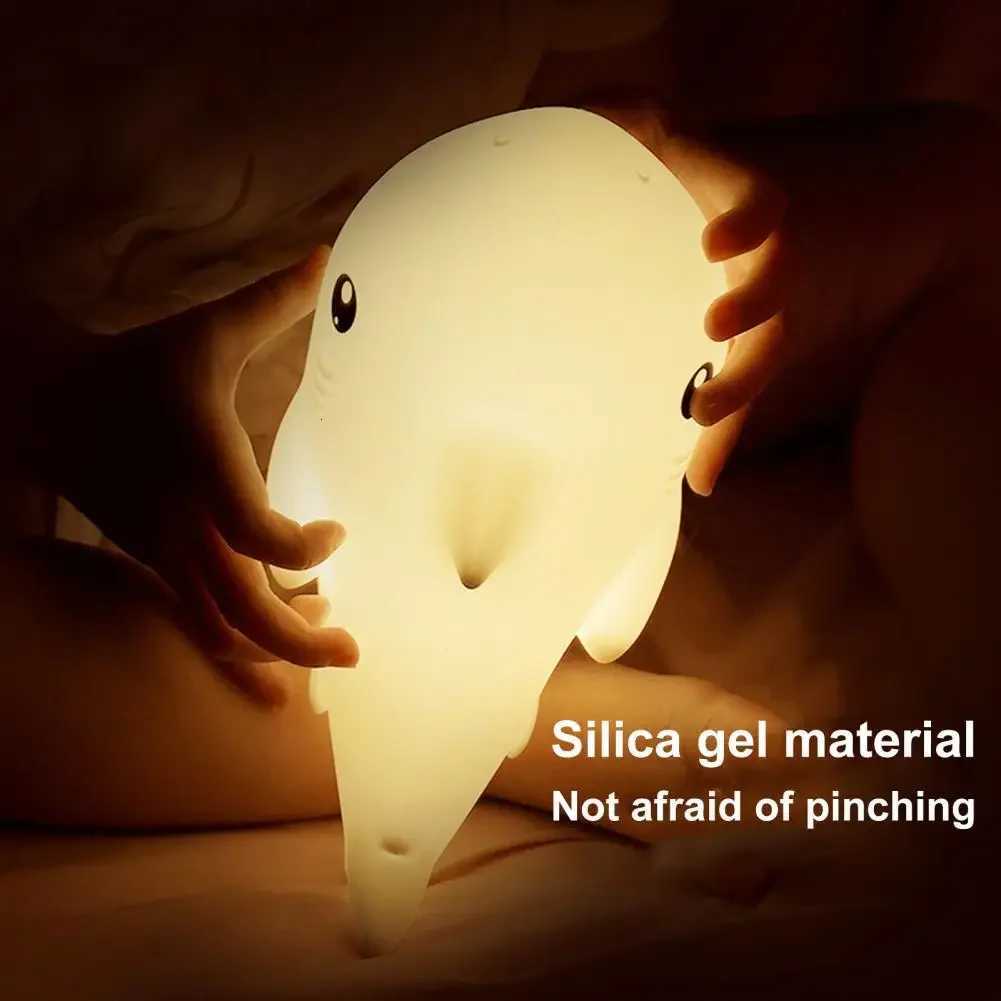 Night Light Adorable Appearance Creative Shape Decorative Lovely Cartoon Shark LED Lamp Bedside Light Decor Shark Night Lamp R250726