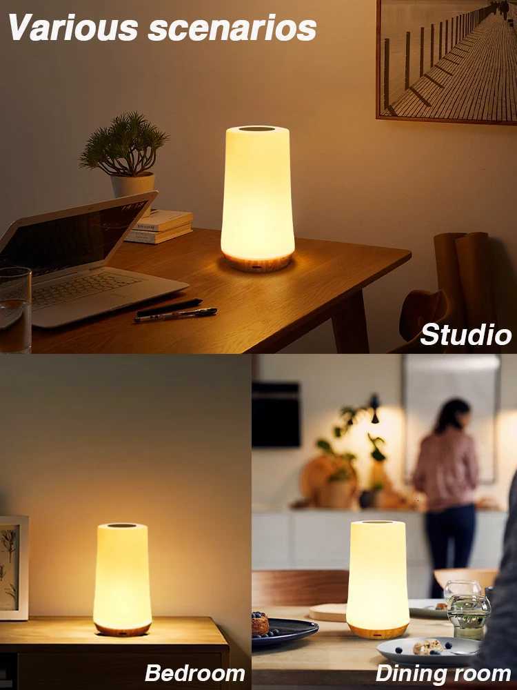 13 Color Changing RGB LED Night Light Table Lamp Remote Control Touch Rechargeable RGB Night Lamp Dimmable Bedside Light R250726