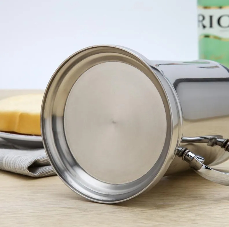 NEW 16 oz ounce Double Wall Stainless Steel Tankard Double Wall Beer Mug Cocktail Breakfast Tea Milk Mugs 450ml Handgrip Coffee Cup Bar Tools Drinkwar