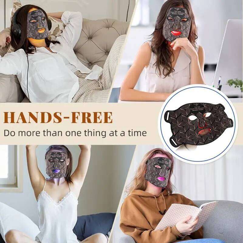 Ubilli Silicone Face 8 Colors Red Light Infrared Flexible Soft Led Therapy Anti Aging Advanced Photon Mask