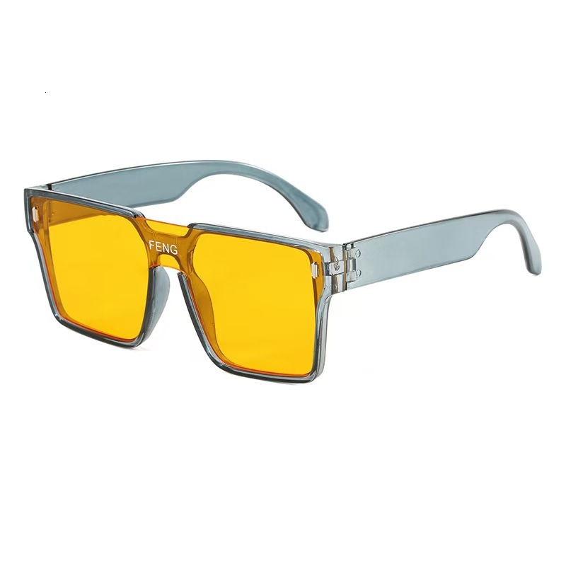 Free Shipping 2025 New Designer Sunglasses Colorful Hip-hop One-piece Sunglasses Fashion Large Frame Square Sunglasses Unisex Trendy Cool Street Style