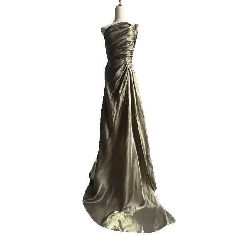 Designer Clothing 2025 Elegant For Women Off Shoulder Sleeveless Chic Casual Dresses Spring Summer 2025 New Female Fashion High Waist Solid Dress