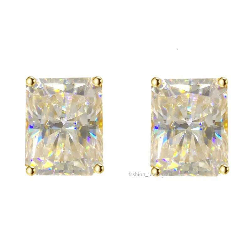 S Sterling Sier Test Dia Pass Moissanite Studs Earrings Men Women Nice Gift for Friends