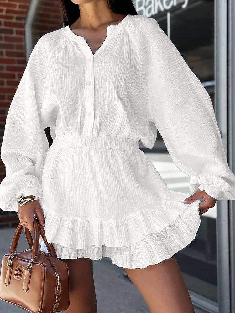 Women Dresses Autumn Streetwear Fashion Button Long Sleeves Casual Slim Dress Solid Sexy Vneck Lady Knitted Clothing 250728