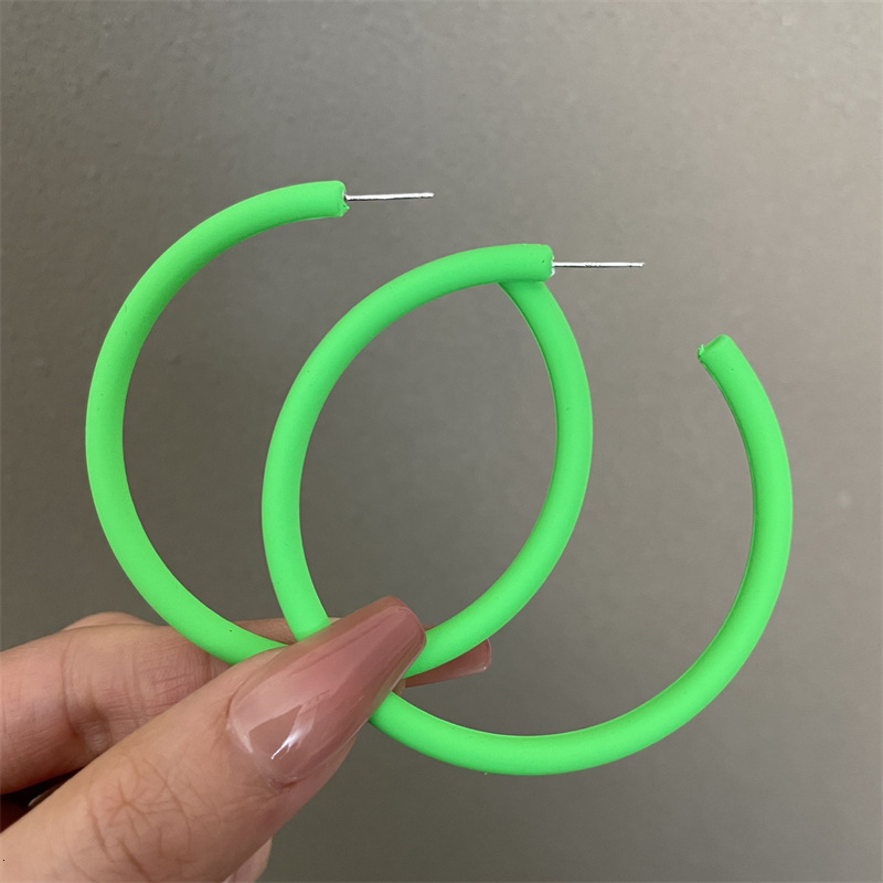 Extra Large Hoop for Women 2025 New Candy Color C-Shaped Exaggerated Personality Fashion Trendy Earrings