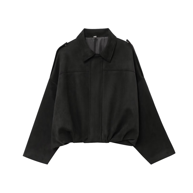 Free shipping designer spring new fashionable versatile jacket jacket for womens casual loose collared retro shirt