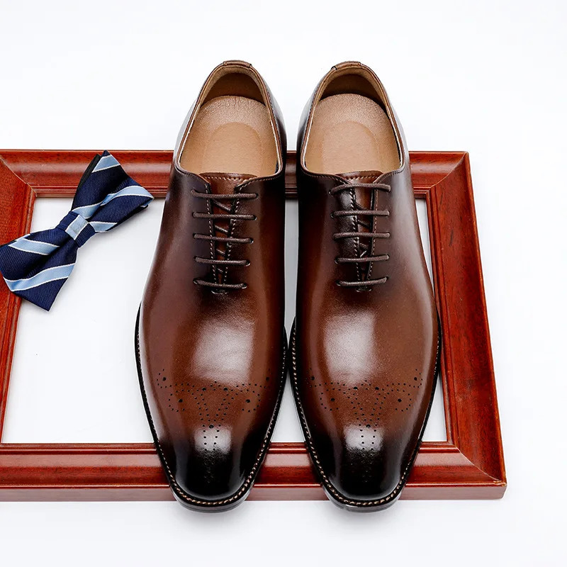 Retro Mens Wedding Oxfords Shoes Handmade Quality Pu Leather 2025 Autumn Elegant Black Formal Social Party Shoes Man Size 45 250723