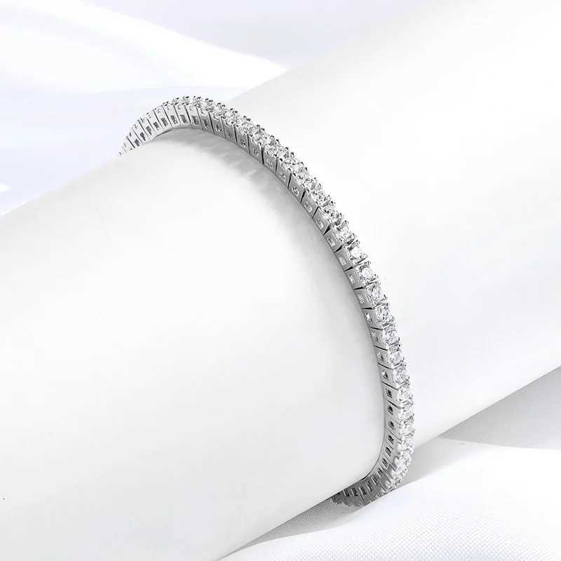 2MM D Color 100% Real Moissanite Tennis Bracelet for Women Lab Diamond Original Silver 925 Jewelry Hip Hop Party Chain W250728