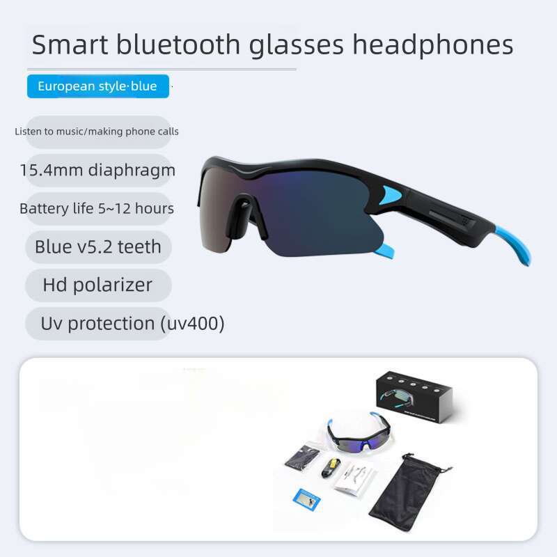Smart Bluetooth Audio Glasses Earphones Wireless Air Conduction Outdoor Cycling Polarized designer Sunglasses Anti-Blue Light UV Protection