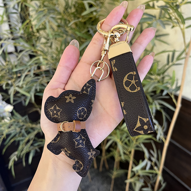 Classic French Bulldog Cute Dog Highend Car Keychain Cartoon Creative Key Chain Bag Pendant Accessory 250728