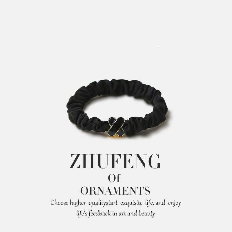 Simple X Small Intestine Loop Tie for Women, Elegant and High-End Ponytail Durable Band, Non-Damaging Hair Accessory