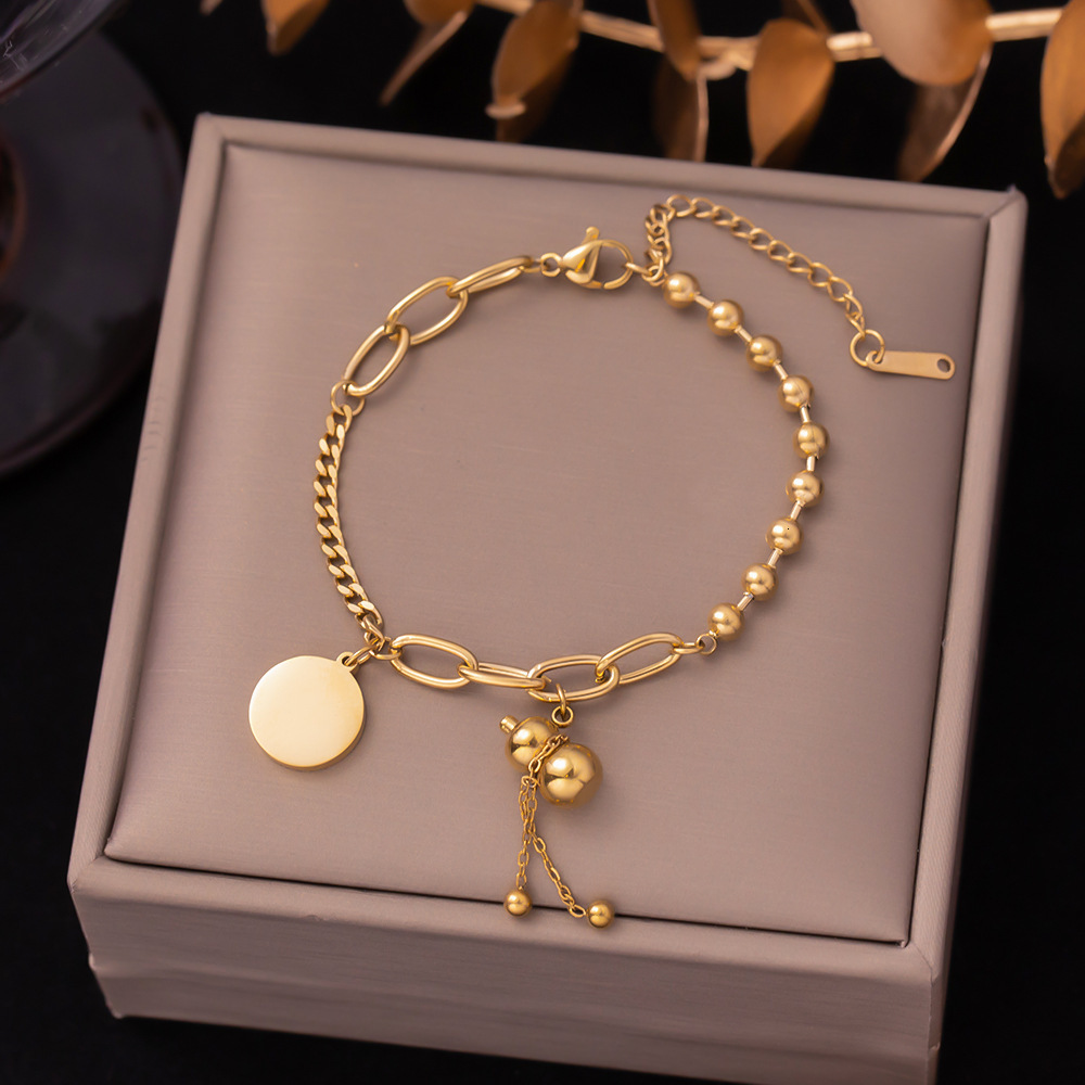 Couple Fashion Versatile Steel Bracelet for Women Light y Jewelry Korean NonFading Wristband Summer Womens Style 250728