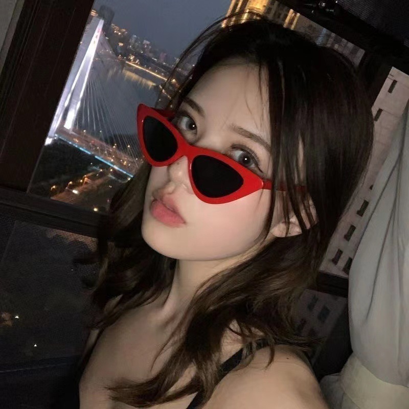 Free Shipping 2025 New Designer Sunglasses European And American Fashion Sunglasses Cross-border Unisex Cat Eye Triangle Sunglasses