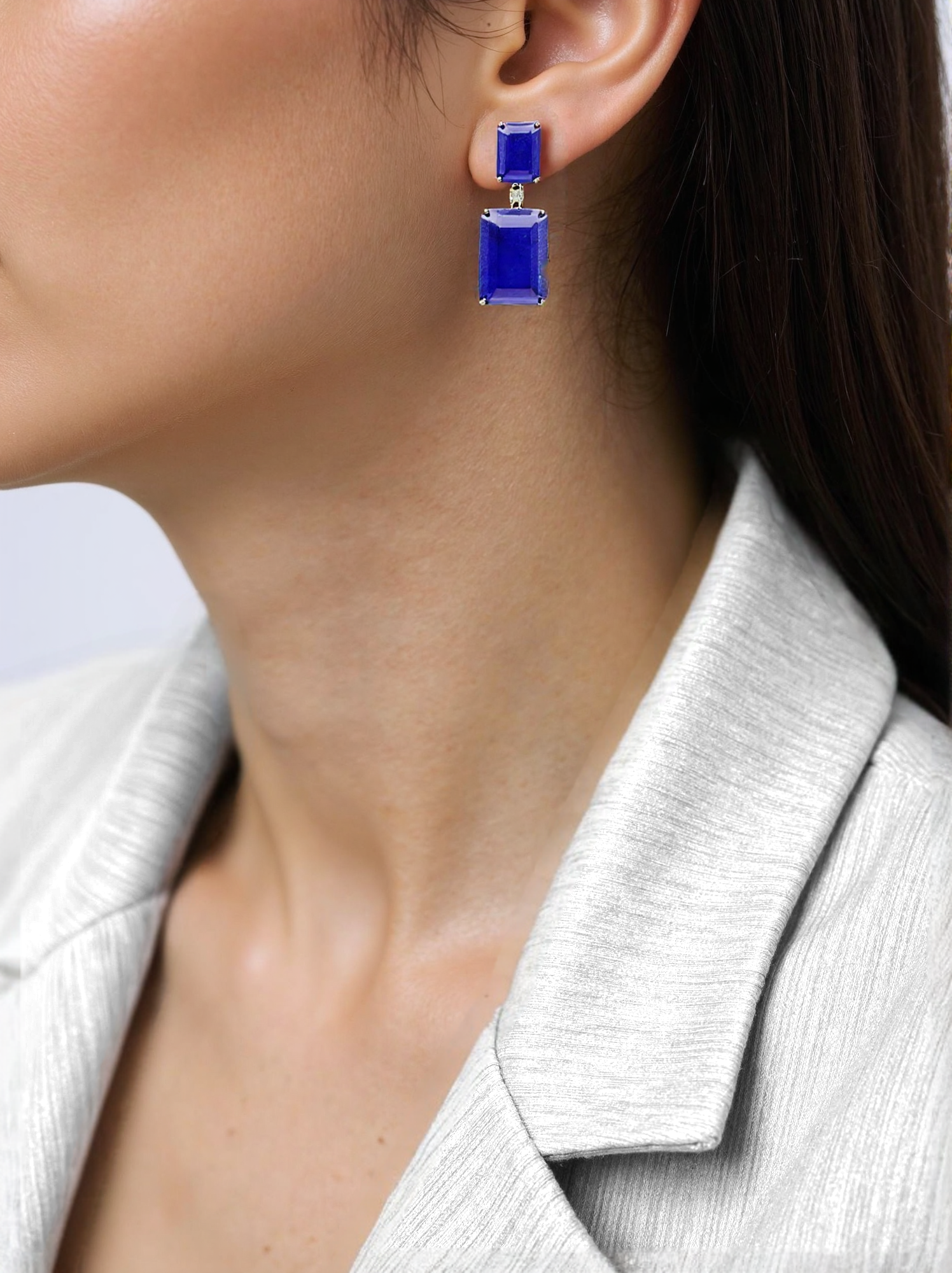 Lunaria jewelry 18K gold-plated earrings, 925 pure silver studs, low-sensitivity classic timeless earrings, elegant for